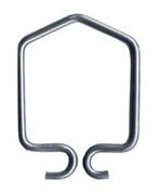 holes -/" hole spacing /8" ring for easy cable attachment Zinc plated finish (minimum 5 µ) : safety factor Installation Catalogue number A B C D Max.