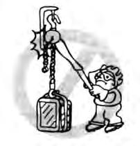 DO NOT USE AN EXTENSION ON THE LEVER. Be sure the hoist is solidly held in the uppermost part of the support hook arc.