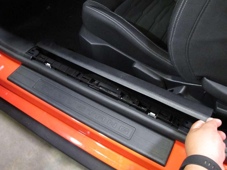 1. PREPARATION AND REMOVAL, cont'd G. Detach the rear seatbelt guide from the driver side rear interior panel.