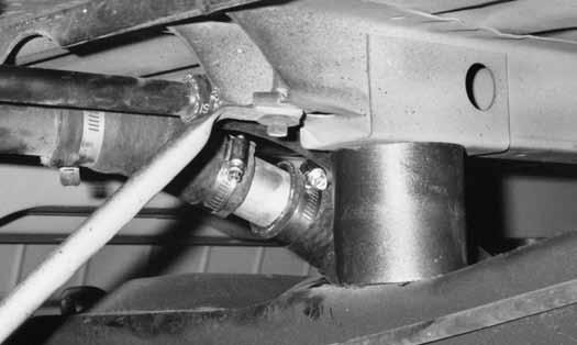 »Fuel» Filler Extension 88. Loosen the hose clamps mounting the filler hose and vent hose to the fuel tank. 89.