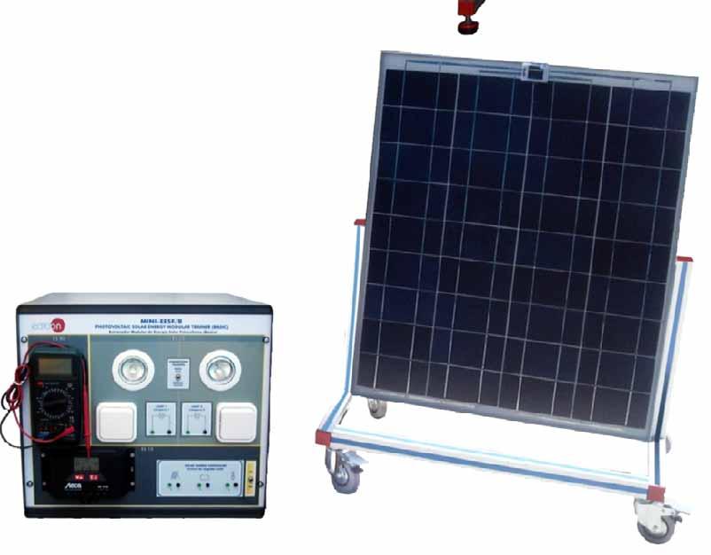 Photovoltaic Solar Energy Modular Trainer (Basic) DESCRIPTION Photovoltaic Solar Energy Modular Trainer "MINI-EESF" is a laboratory scaled unit designed to