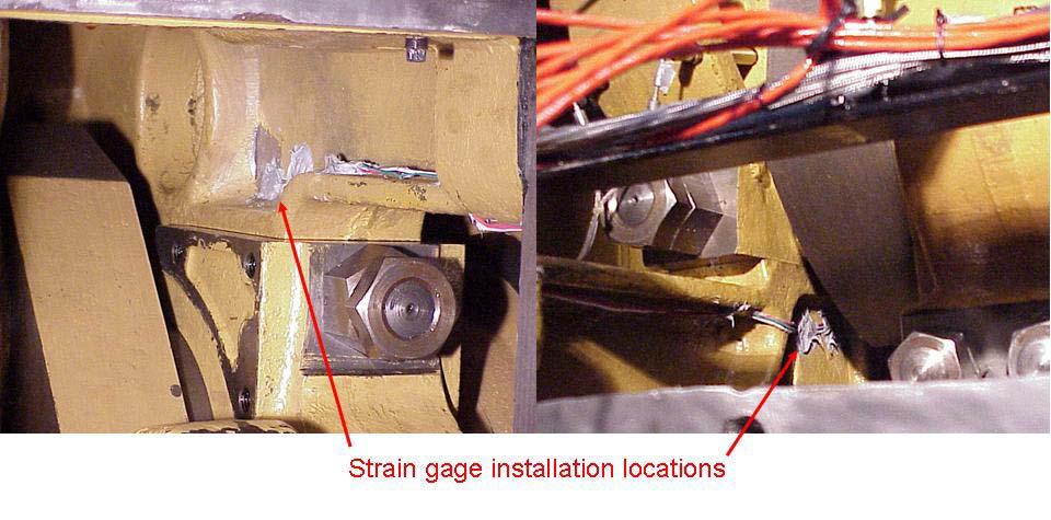 Figure 24 Strain gage installation locations example Finite Element Stress Analysis Results vs.