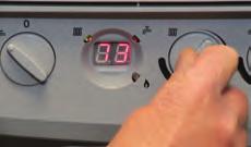 B Turn the Central Heating control to set your temperature (this will display for a few seconds).