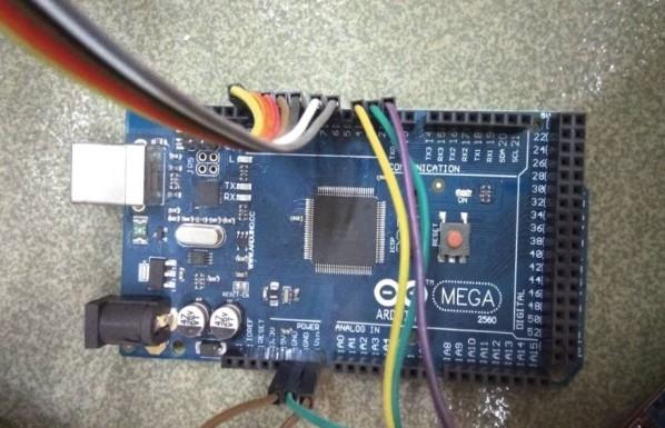 (2) Arduino MEGA: The Arduino Mega is a microcontroller board based on the ATmega1280 which has 54 digital input/output pins, 16 analog inputs, 4 hardware serial ports, a USB connection, a power jack