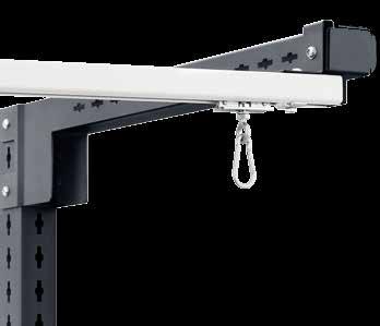 010.71 Track rail For mounting on the avero arm Depth can be variably mounted in 40 increments Including 1 carriage
