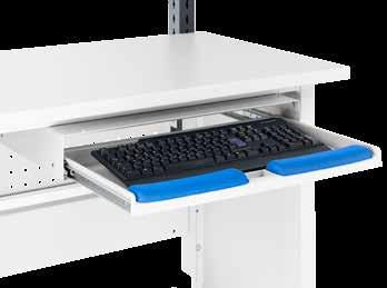 PC keyboard For mounting on the cross bars of the