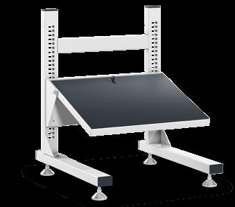 rubber mat Freestanding version with 4 adjustable feet to compensate for uneven floors Suspended version with two grid