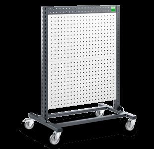 avero Mobile systems Supply cart with perfo perforated panels For the provision of tools and equipment at the workstation Solid floor group with 100 diameter castors, 2 of them lockable available in