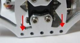 Insert a M3 X 25mm SHCS into the chassis were marked in the first photo.