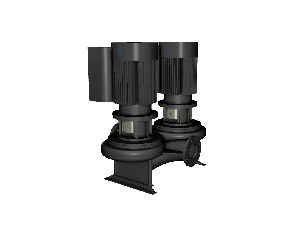 Position Qty. Description 1 TPED 125-3/4 A-F-A-BQQE Product No.: On request Single-stage, close-coupled, volute twin-head pump with in-line suction and discharge ports of identical diameter.