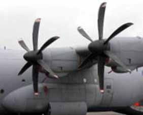 Airbus A400M Lockheed C130J But to the layman, it is not obvious that sweeping the blades of a propeller installed on a King Air that incorporates no wing sweep itself and flies at cruise Mach