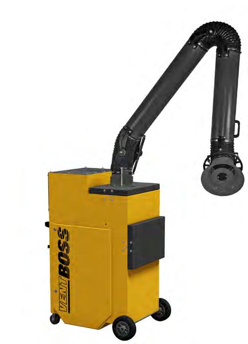 fume arms Commercial grade casters Allows for