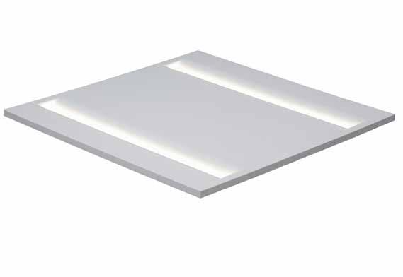Pluto LED Supplied c/w Integral Driver 5YR 429 Stylish LED recessed modular Ideal for office, school, retail and industrial applications Exceeds performance of 2 x 55W PL-L UGR>14 (unified glare