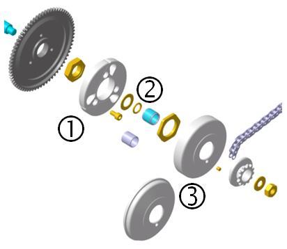 O-ring (item 2) must be fitted and must assure an appropriate sealing between the clutch drum and the needle/plain bearing. Two versions of clutch drum (item 3) are legal to be used.