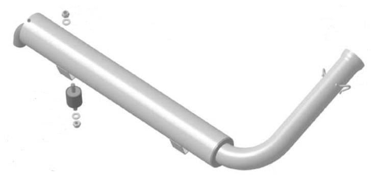 125 Micro MAX: A specific exhaust system has to be used for the 125 Micro MAX engine. The inner diameter of the elbow outlet at the silencer end cover has to have a minimum measurement of 21 mm.