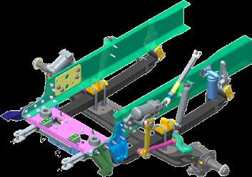 Robust 10-5/8 w/insert or 10-3/4 frame rail options 5-piece bolted crossmembers/ gussets back of cab Dual Power Steering