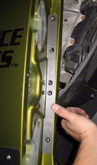 (Note: Careful not to damage any components inside of dash when drilling) Drill marked holes Drill using a 7/16 drill bit c.