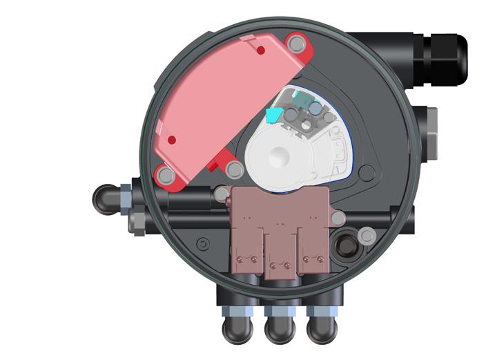 for valve with turning actuator, e.g. butterfly valves P air supply with integrated particle filter Y1 bore to transfer control air to turning actuator A1 exhaust air with exhaust silencer 4.2.