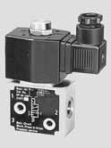 113 SOLENOID VALVES Opening frequency: up to 100/min Operating voltage: 12 V=, 24 V= or 220 V~ (40-60 Hz) Power consumption: < 20 W Operating time: up to 100 % Protective system: IP 65 (DIN 40050)