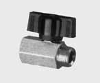 made of graphite-filled PA. 46 305 46 305 11 583 1 583 Ball valve fitted with drip preventing device With 3/4 internal thread on both sides With swiveling discharge nozzle (outside Ø 12 ) Cat. No.