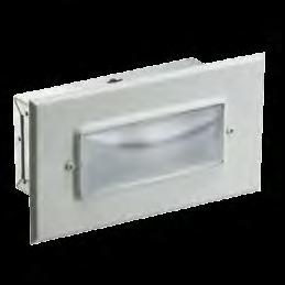 Recessed Mounted EF13 Series Remote Fixture Rectangular fixture with diffused polycarbonate lens White baked enamel finish; black also available Recessed wall or ceiling mounting Trim plate
