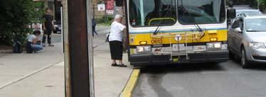 amenities 13 Good bus stop locations: Sufficient length to pull to the curb Clear