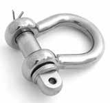 High Tensile Stainless Steel Bow Shackles with Safety Pin Product Features Manufactured from 17/4PH precipitation hardening martensitic stainless steel Excellent for general lifting applications -