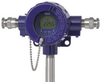 2) RAL 5022 Field temperature transmitter with digital display (option) Field