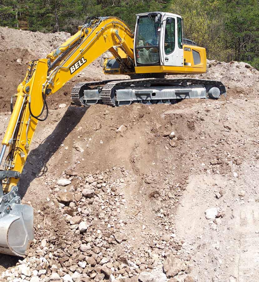Economical Bell hydraulic excavators guarantee maximum productivity.