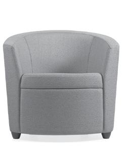 All models have fixed, non-removable seat cushions with arm height at 25 in the front. Casters are available on lounge chairs only. C1M casters are standard.
