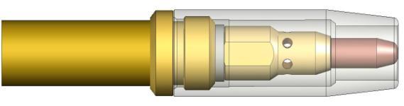 NOZZLE/TIP RELATIONSHIPS Shown below are typical relationship between the contact tip and nozzle in GMAW Semi-Automatic applications.