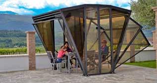 It can be used as a modern gazebo or as garage for cars.