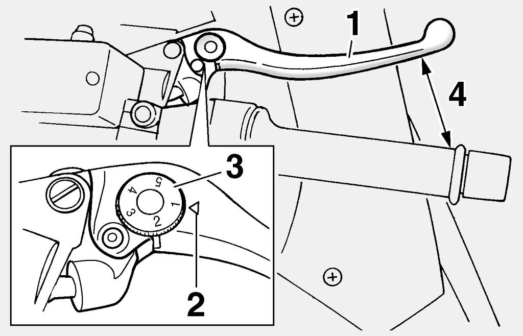 INSTRUMENT AND CONTROL FUNCTIONS Make sure that the appropriate setting on the adjusting dial is aligned with the arrow mark on the clutch lever.