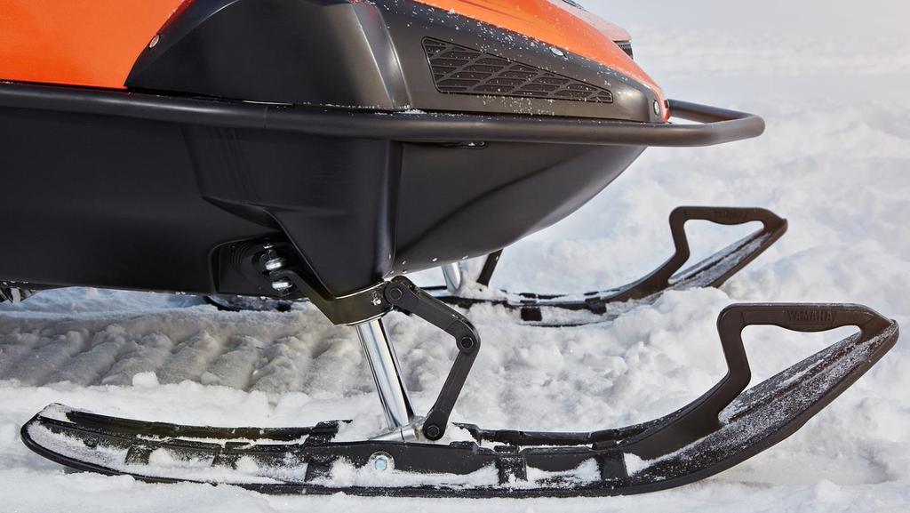 The large windshield and hood with protective deflectors help keep snow out too.