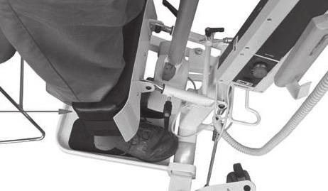 Lifting the Resident (cont.) Ensure the following: The resident s knees are secure against the knee pad. The resident s feet are properly positioned on the footplate (Figure A).