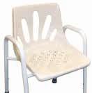 Seat Height (mm) Max. User Weight (mm) 12325S 410 300 460 600 110 Shower Stool, Plastic Seat Code: 12325SP Australia Standards Approved. Manufactured 22mm Steel Tube Zinc dipped for rust proofing.