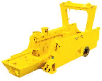 Monocoque Track Frame Komatsuʼs monocoque track frame design using thicker box section material and fewer welded components provides increased rigidity and strength.