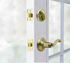 The lock area is reinforced with a 20-gauge steel security plate for added strength.