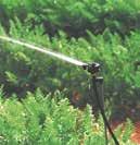 Suitable for irrigation of strips, positioning the sprinklers on the sides with a spacing up to 8X8 m.