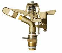 MEDIUM AND LONG RADIUS IMPACT SPRINKLERS P34-3/4 M ADJUSTABLE Overhead brass sprinkler Applications For overhead general use Characteristics Brass sprinkler 3/4 male thread Trajectory: 27 Stainless