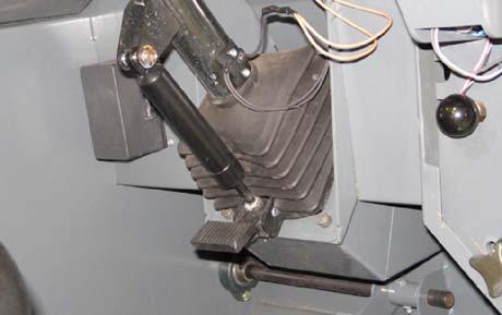 PARKING BRAKE PEDAL Press the Brake pedal down as far as possible and use toe to lock the Parking brake pedal into place. Press the Brake pedal to release the parking brake.