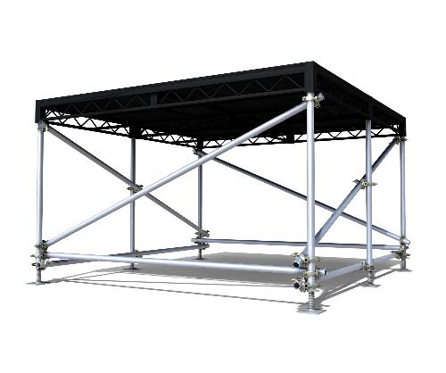 create a rolling cart for a stack of platforms or other equipment.