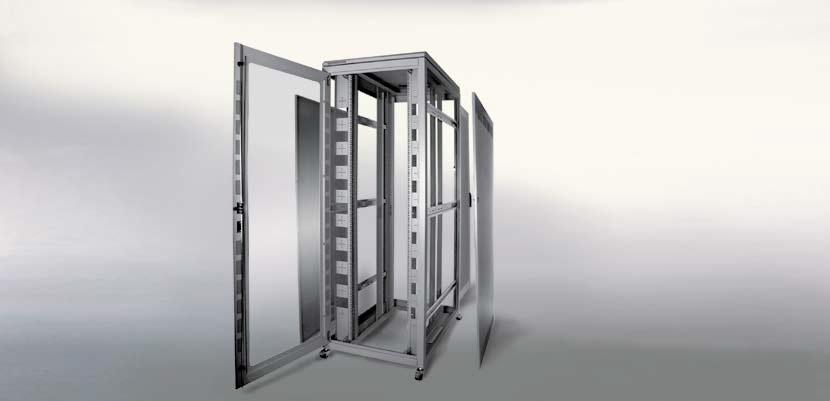 The standard configuration of this cabinet provides multiple cable entry positions and