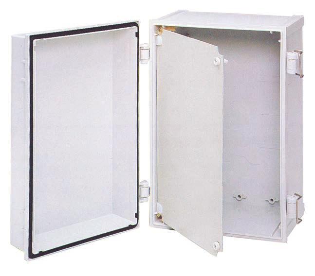 IP65 Wall Mounting Cabinets p Lightweight & aesthetic alternative to metal p Choice of materials: polycarbonate for rugged applications or ABS as an economic alternative p IP protection for outdoor