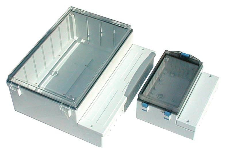 IP54/IP65 Terminal Enclosures p Ideally suited to process control applications p Hinged transparent doors p Separate terminal compartment p Wall mounting integral bosses p PG knockouts p Integral PCB