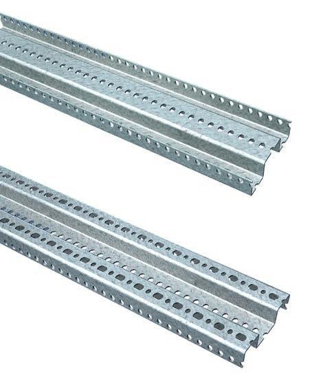 Al-Zn coated sheet steel Mounting bar without fixing accessories.