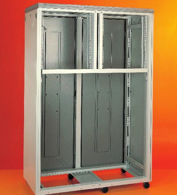 CABINETS 19" PANEL MOUNTING SYSTEM FOR IMRAK 1400, 1200MM WIDE Full or partial 19" panel mounts can be installed into this rack.