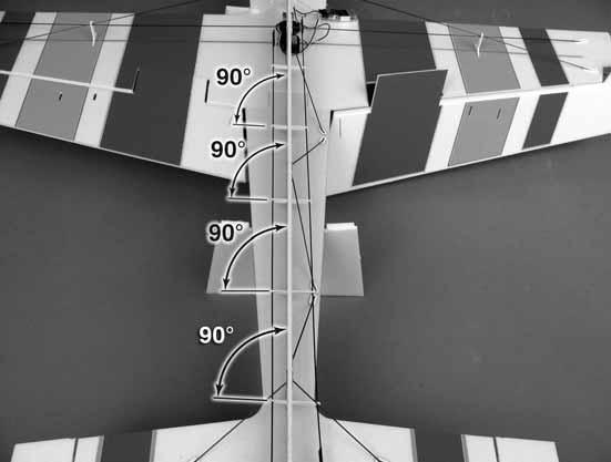 Adjust the length of the pushrod so that when the rudder servo is centered, the rudder is centered. 5.