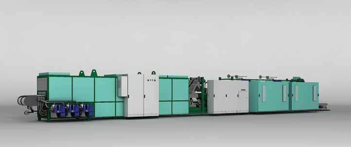 GENERAL DATA APPLICATOR PLANT TYPE GALILEO H20 TOTAL LENGHT 21 m PLANT OVERALL SIZES 2,20m(h) x2m(w)x21m(l) PRODUCTION RANGE 0,20-0,50 mm ENAMELS N. 3 TOTAL N. OF PASSES 24 WIRE SPACE 10 mm ROLLS DIA.