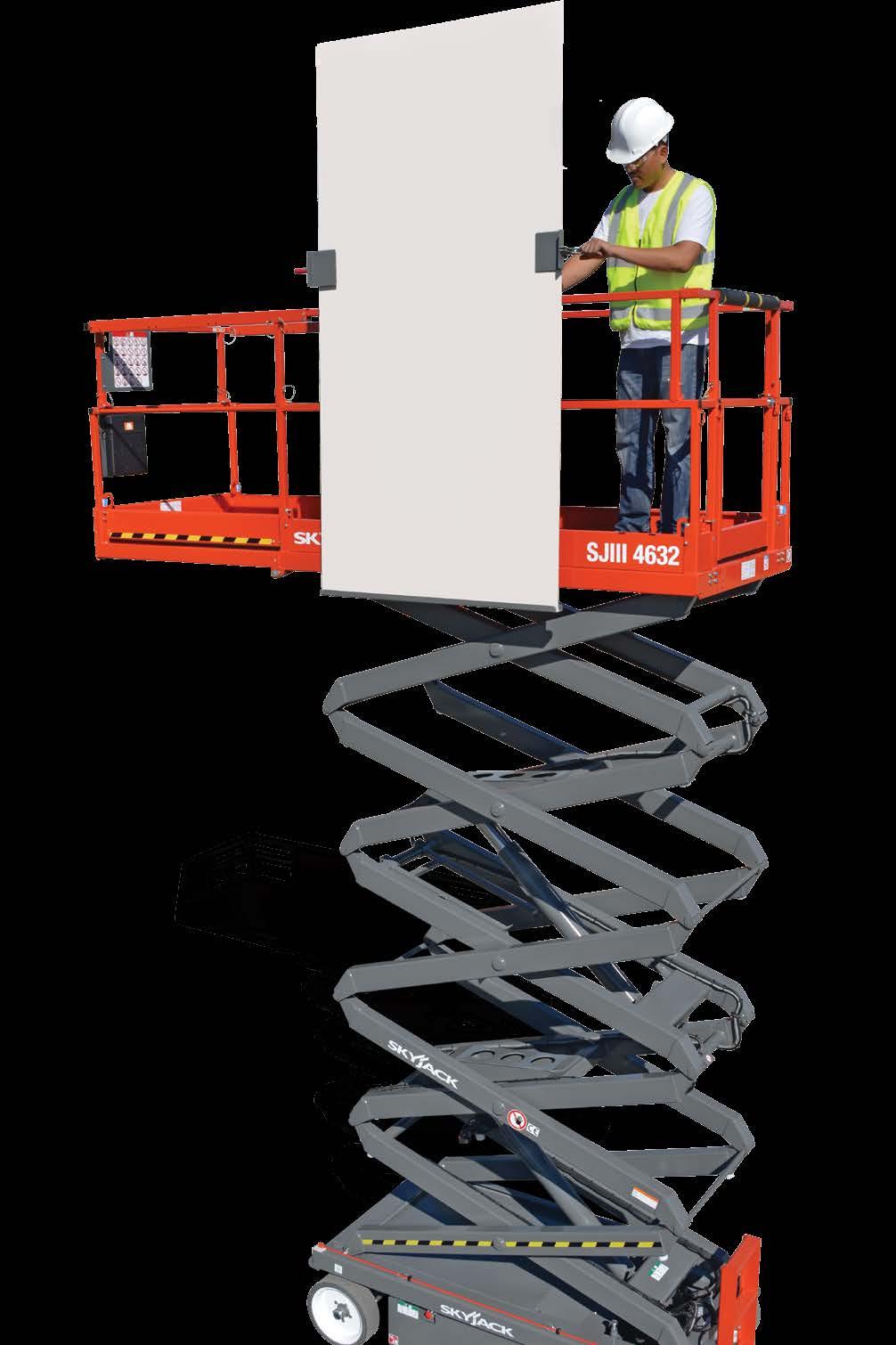 BOARD CARRIER Designed, tested, and certified by Skyjack Easy to install, the board carrier is designed specifically for applications that require holding and lifting sheet materials.